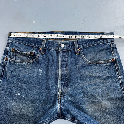 Levis 501 Vintage Y2K XX Straight Leg Jeans Blue Med Wash 35x33 Act 34x29