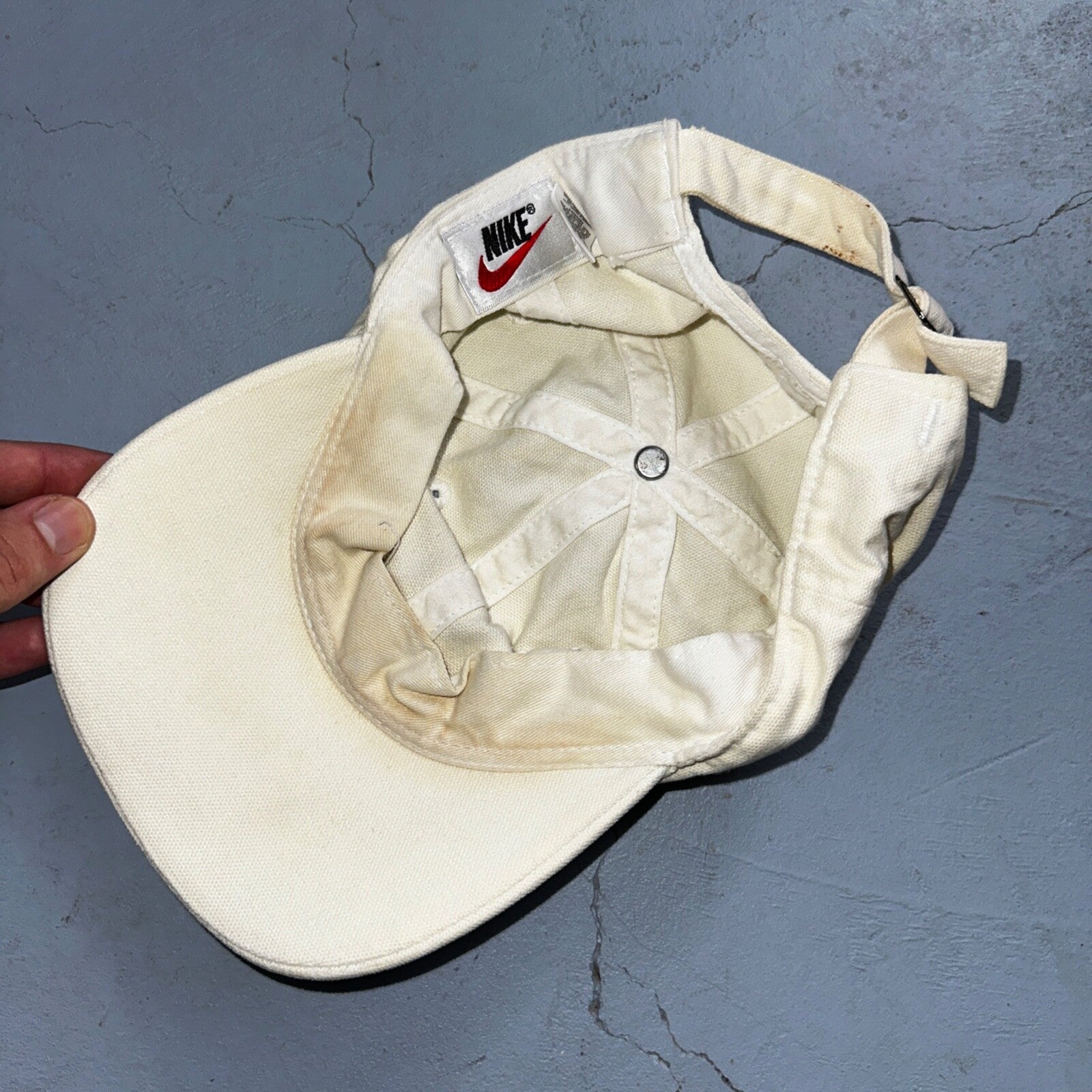 Nike Vintage Hat Cap Strap Back Swoosh Mesh Panel Tailwind Mens 90s Air Max