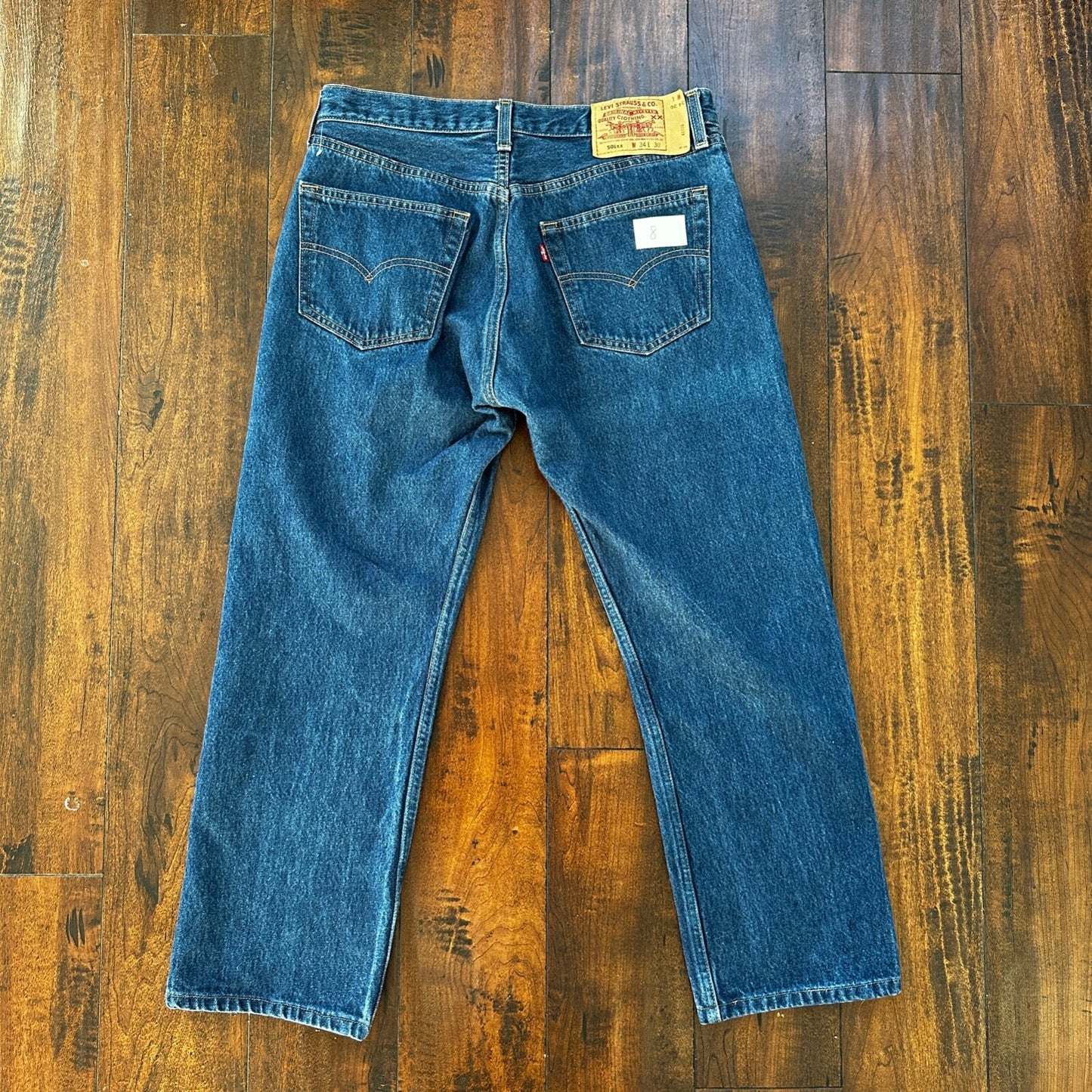 VTG Levis 501 XX Button Fly 90s USA Jeans Denim Straight Capri 34x30 Act 31x26