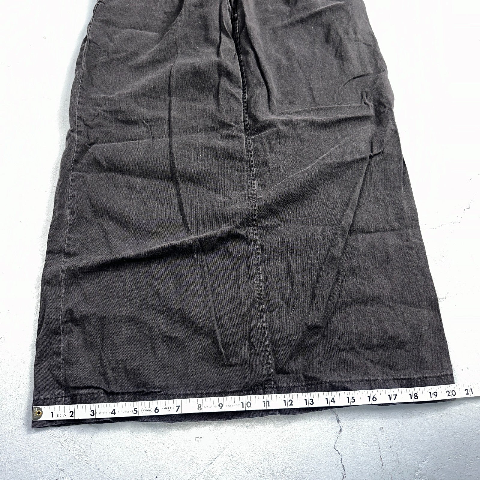 Vintage 90s J Crew Cotton Pencil Skirt 10 Black Front Office Career USA Preppy