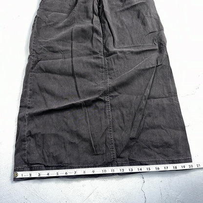 Vintage 90s J Crew Cotton Pencil Skirt 10 Black Front Office Career USA Preppy