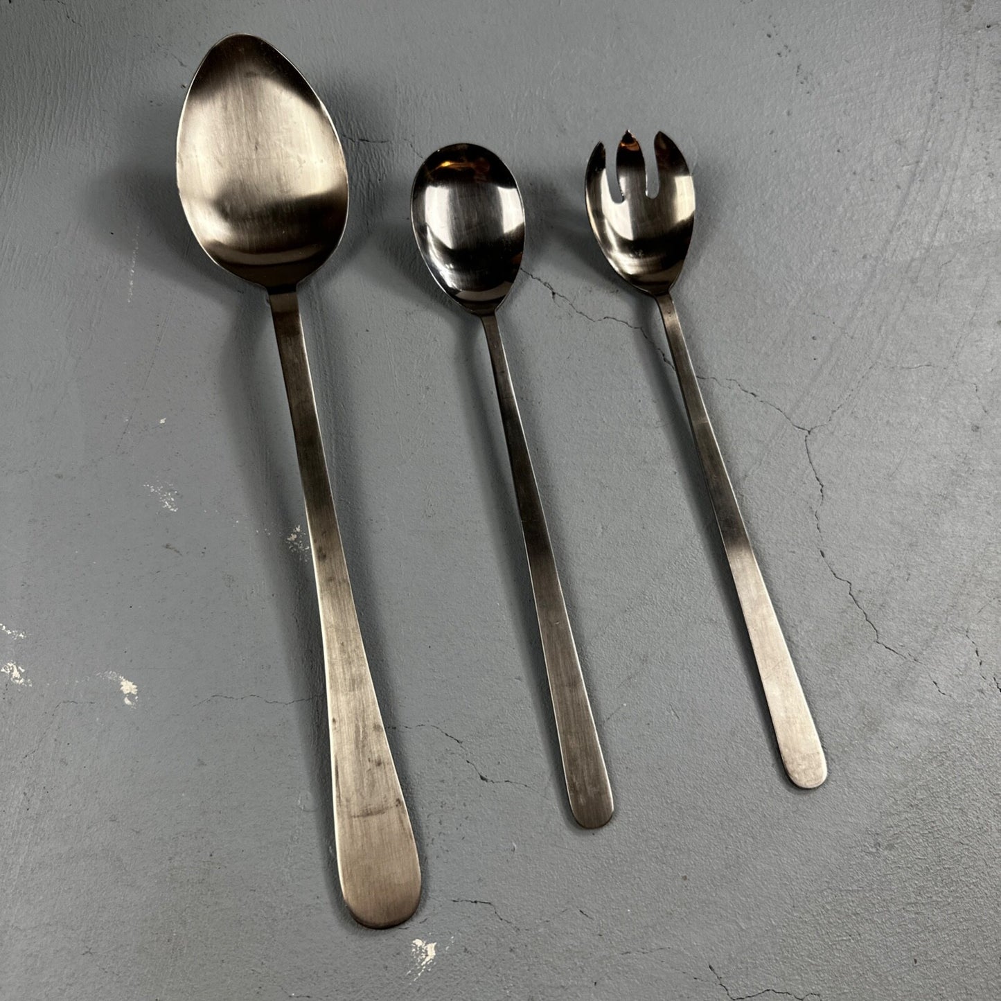 Towle Lauffer  MAGNUM  JAPAN 18/8 Satin Stainless Flatware Lot of 3