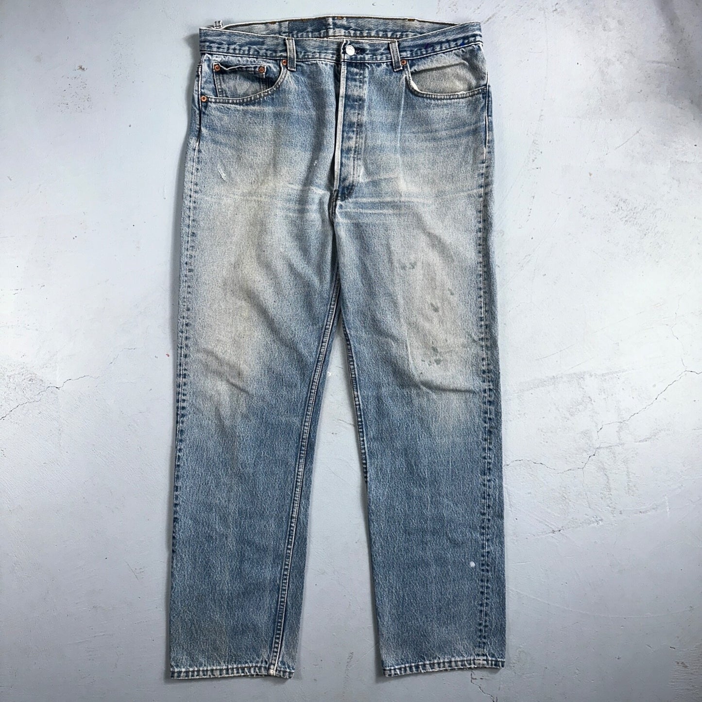Levis 501 Vintage 90s USA XX Straight Leg Jeans Blue Light Wash 40x36 Act 36x31