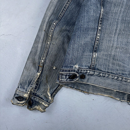 Levis VTG Denim Size 42 Type 3 III Trucker Jean Jacket Thrashed 1970s 70s Patch