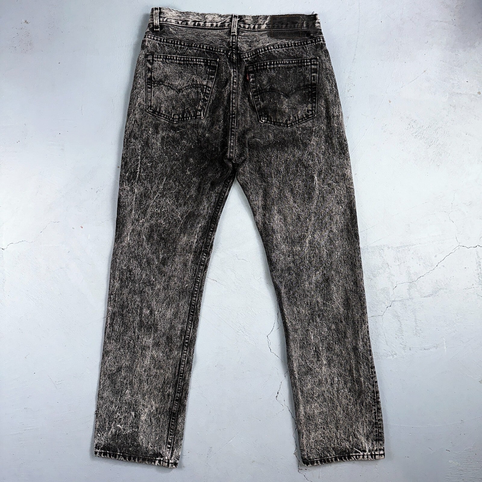 Levis 501 Vintage 80s USA XX Straight Leg Jeans Black Acid Wash 33x32 Act 31x30