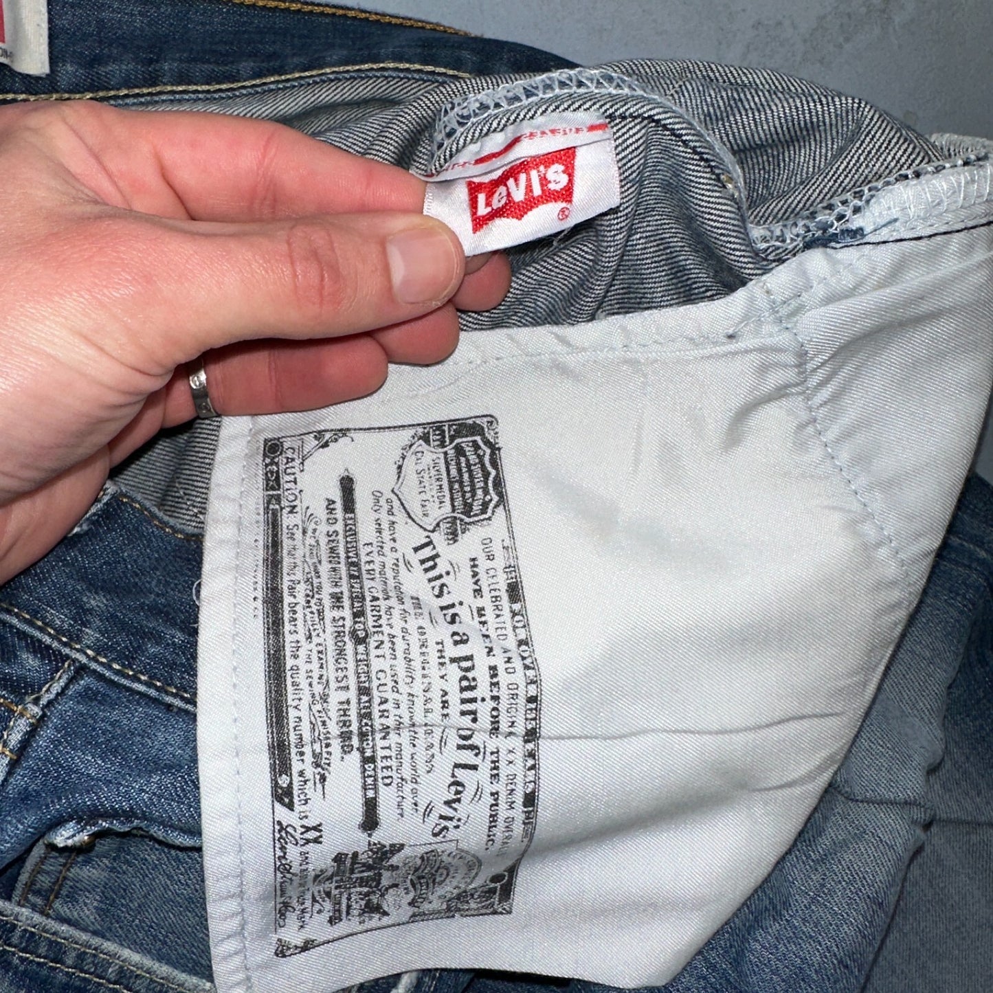 Levis 501 Vintage Y2K XX Straight Leg Jeans Blue Med Wash 34x34 Act 33x27