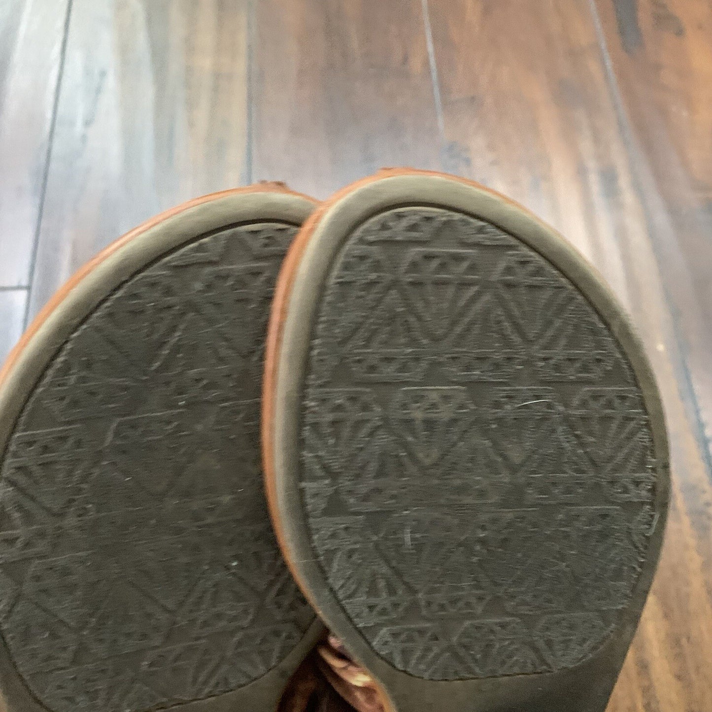 Rock & Candy By Zigi Size 8 Women’s Brown Gold Detailed Cheetah Sandals Wrap