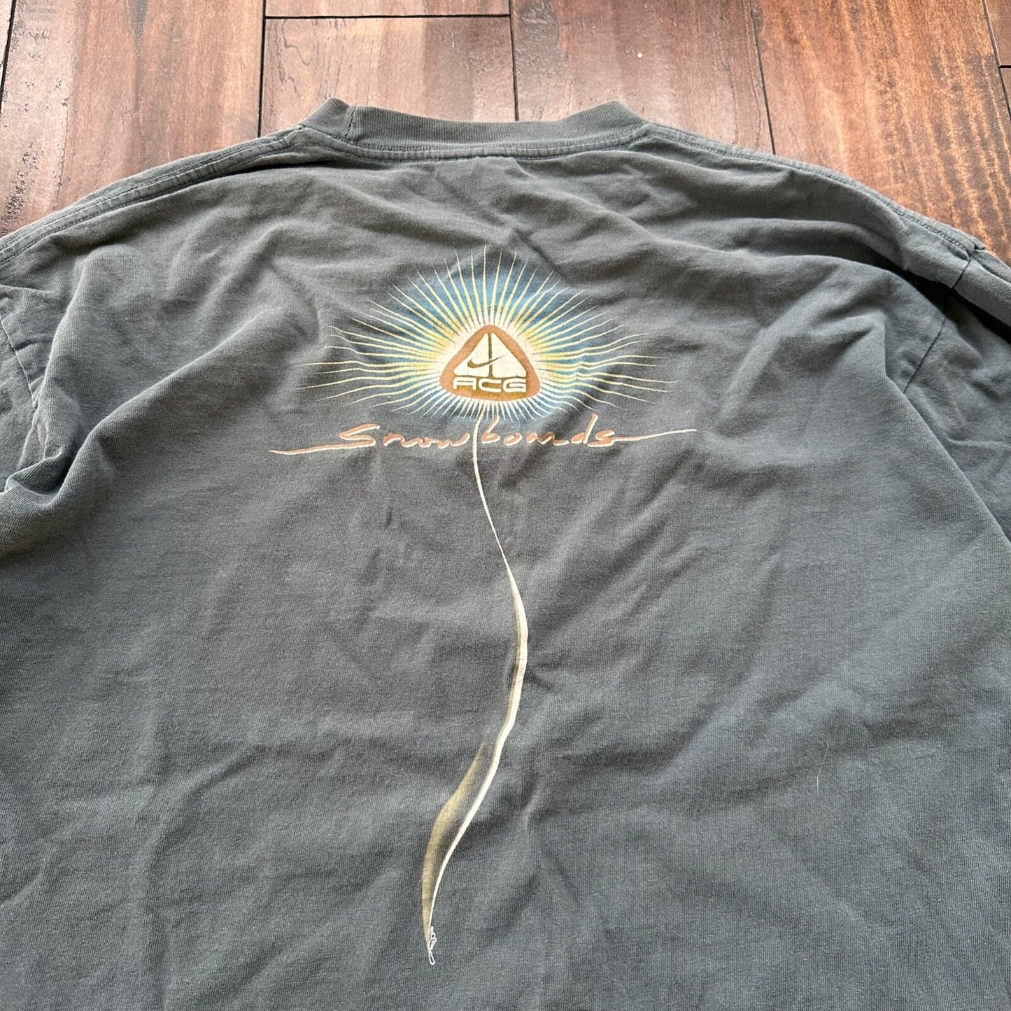 ACG Nike Snowboards Vintage T Shirt 90s Blue White Tag Rare Sports Jordan Used