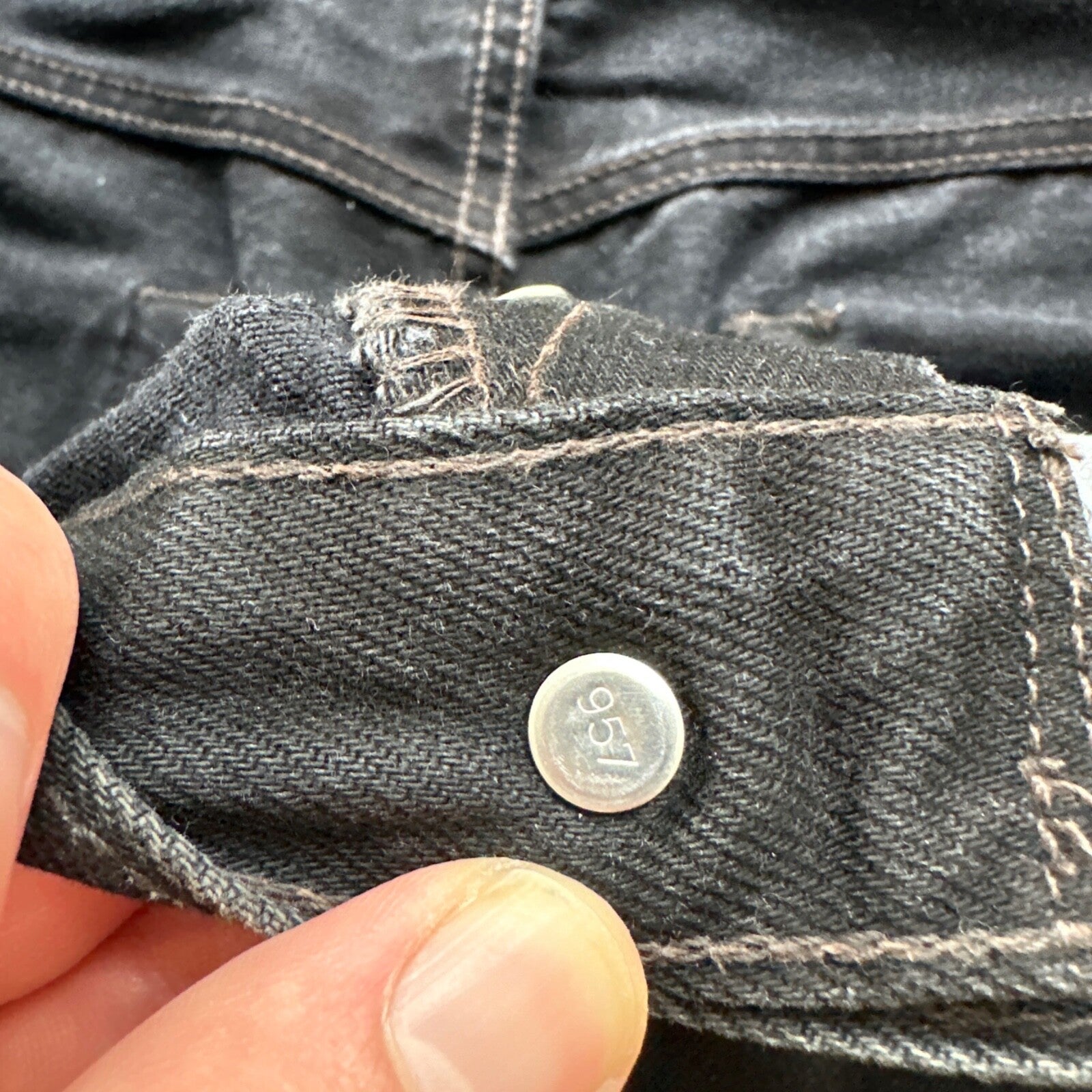 Vintage 90s Mexico Levis 501 XX 34x36 USA Tag Jeans Y2K Black Act 33x36