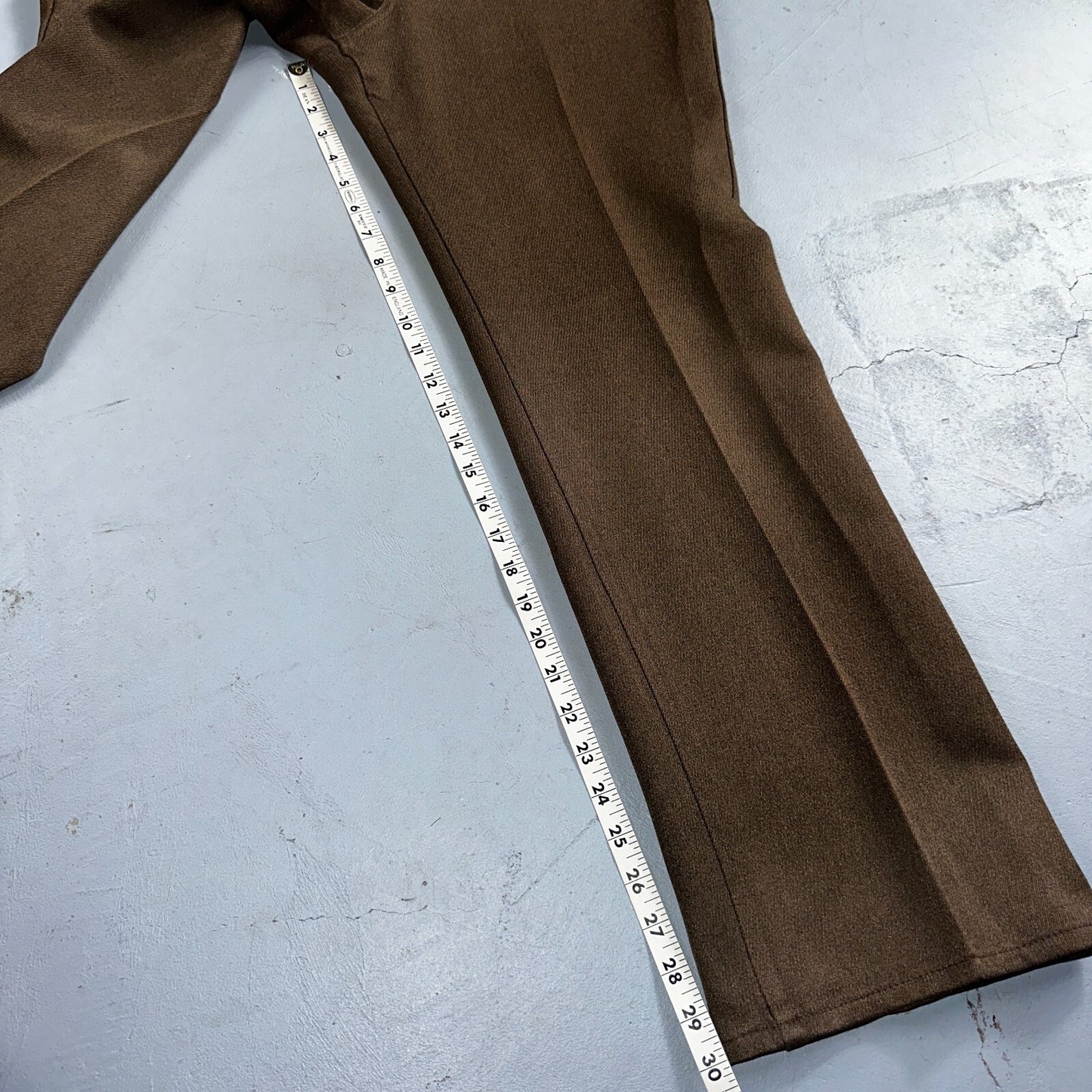 Levis 70s USA 517 36x30 Bootcut Pants Brown Polyester Slacks Vintage 35x30