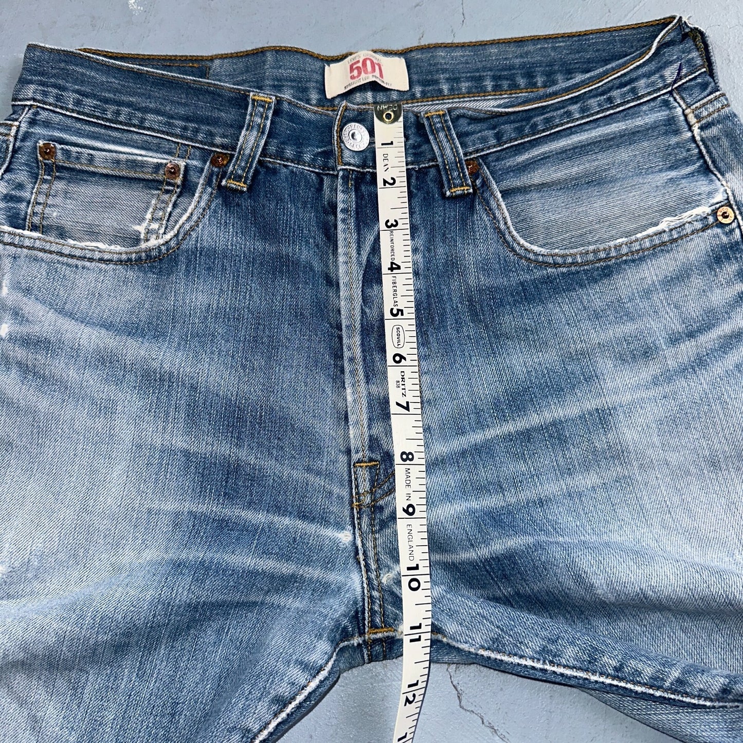 Levis 501 Vintage Y2K XX Straight Leg Jeans Blue Light Wash 33x32 Act 31x30