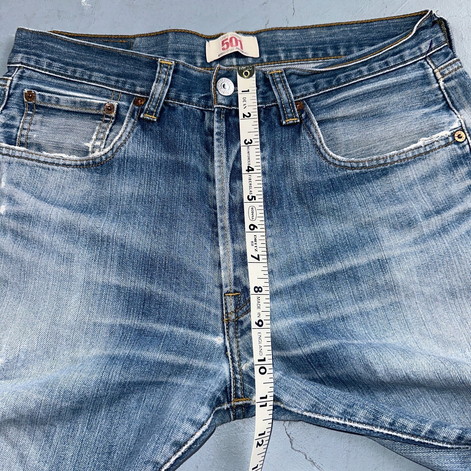 Levis 501 Vintage Y2K XX Straight Leg Jeans Blue Light Wash 33x32 Act 31x30
