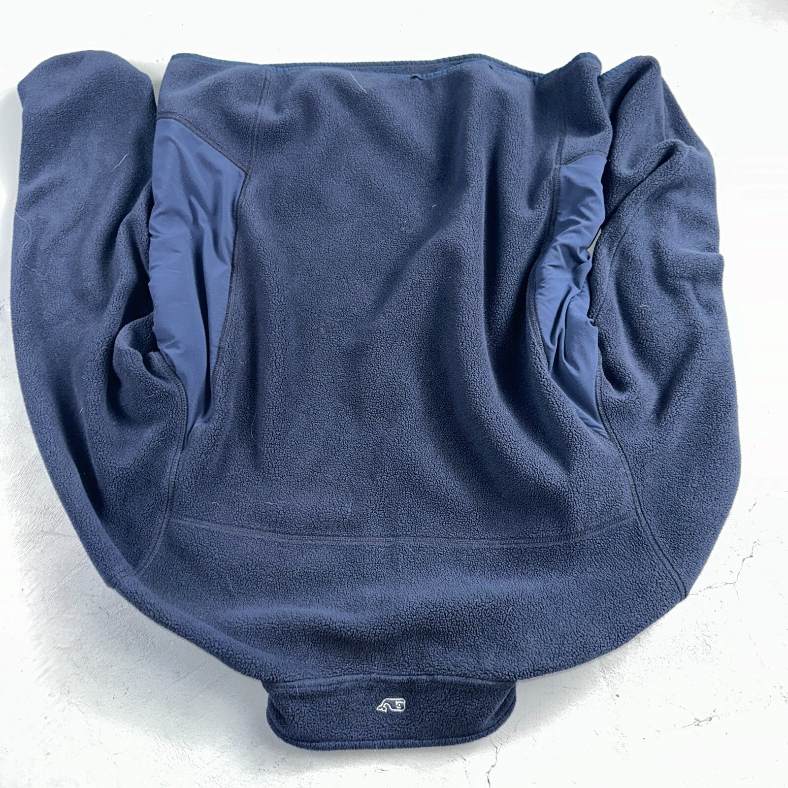 Vineyard Vines Vineyard Navy Quarter Zip Fleece Lined Mountain Sweater - Size M