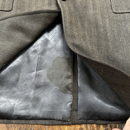 1960s 1970s Brown Striped Sport Jacket VTG Mens Suit 44 33x32 Rockabilly Wool