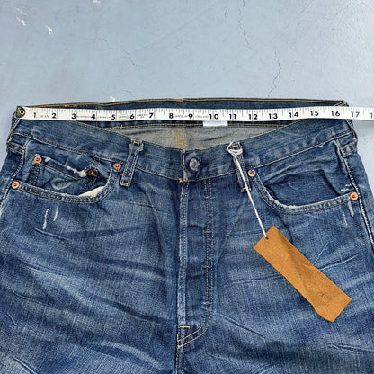 Levis 501 Vintage 90s XX Straight Leg Jeans Y2K Blue Med Wash 34x36 Act 33x35