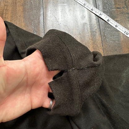 1960s Black Mock Neck Vintage T Shirt Crewneck Munsigwear Rockabilly 60s 70s