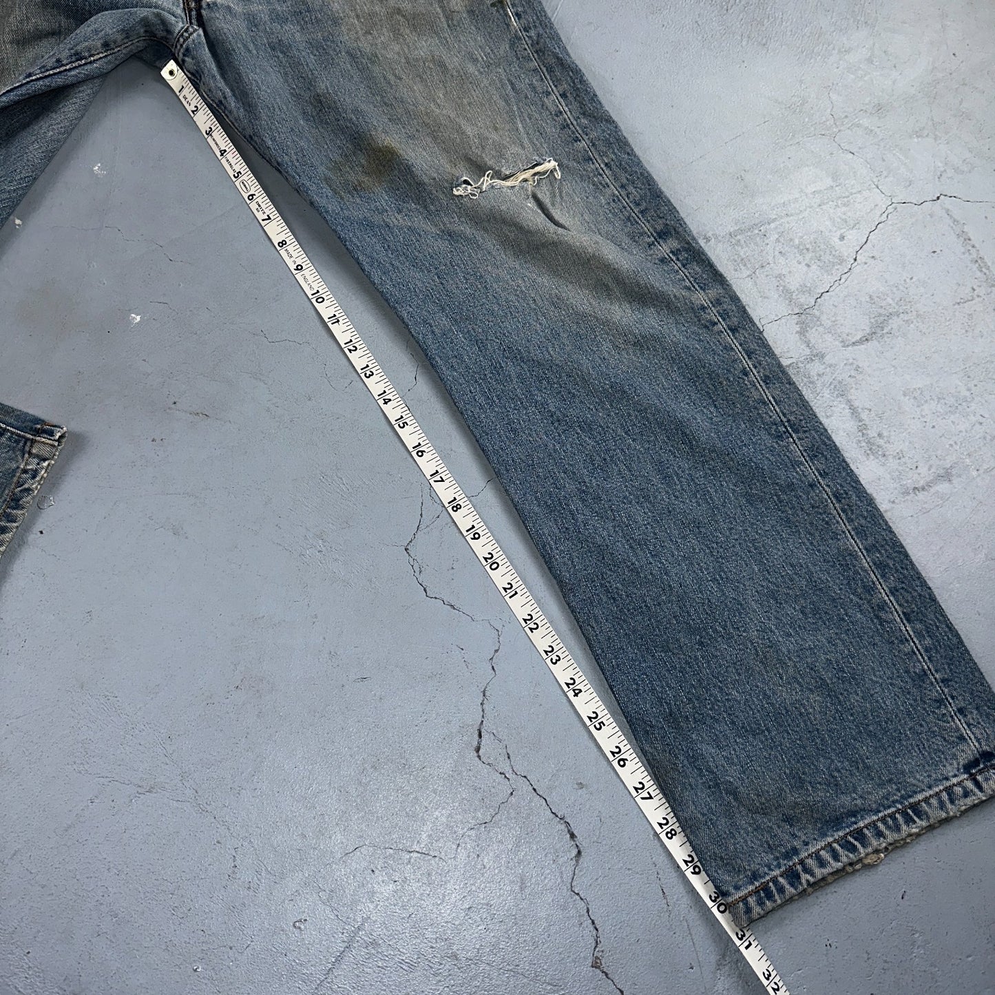 Levis 501 Vintage Y2K 90s XX Straight Leg Jeans Blue Light Wash 36x32 Act 33x30