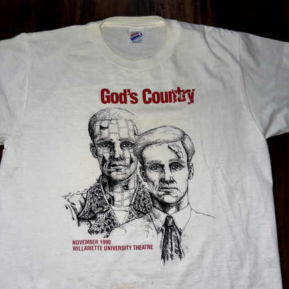 Gods County Vintage T Shirt Willamette University Salem Oregon Theatre Art 90s
