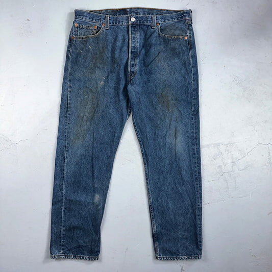 Levis 501 Vintage 90s USA XX Straight Leg Jeans Blue Dark Wash 40x32 Act 38x31