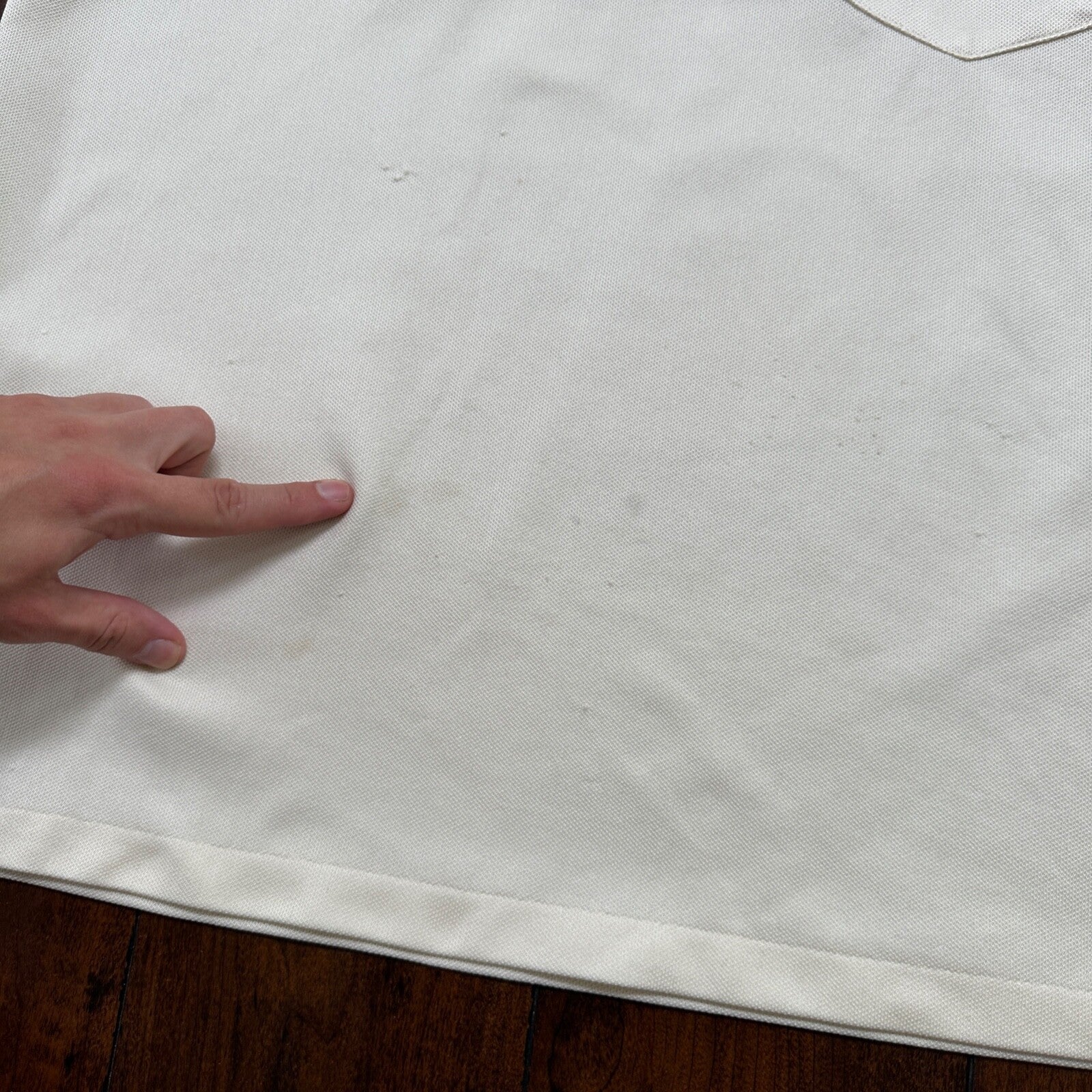 Vintage Jantzen Classic Look White Polo Shirt Single Stitch Size L 1970s 70s