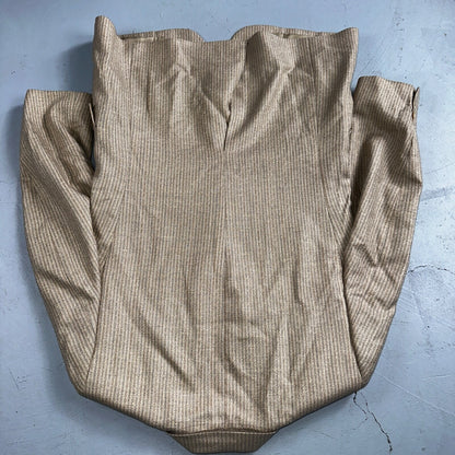 VTG Mens Suit 40S Jacket Sport Coat Rockabilly 80s 90s Wool Stripe Brown Short