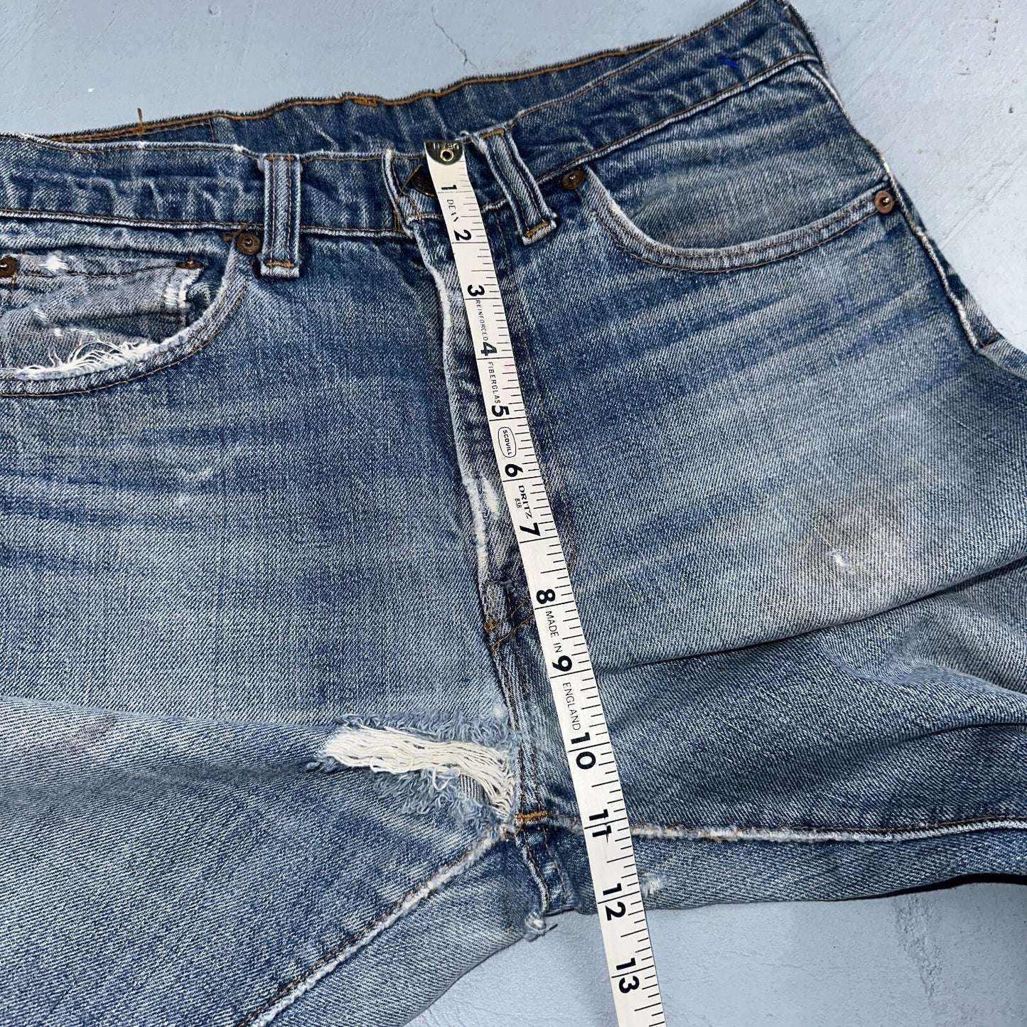 Levis 517 Vintage 70s SS USA Red Tab Bootcut Flare Blue Jeans Talon Act 29x32