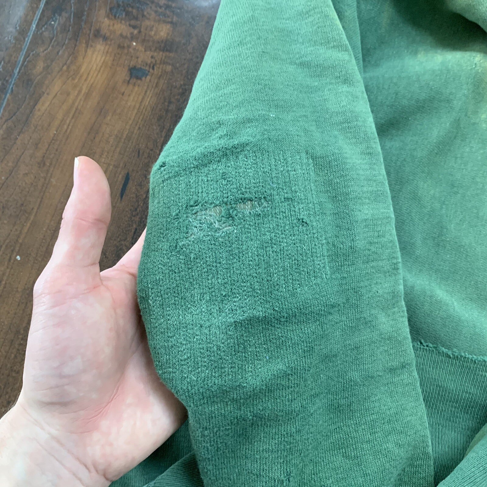 70s Vintage Champion Green USA Reverse Weave Sweatshirt L South Soccer Thrashed