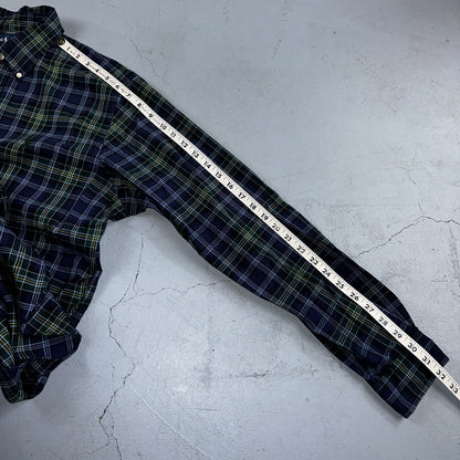 Ralph Lauren Button Up Shirt Men’s Large L Blue Green Yellow Plaid Long Sleeves