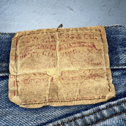 Levis 501 Vintage 80s Redline Selvedge USA XX Jeans Med Wash 35x38 Act 32x33