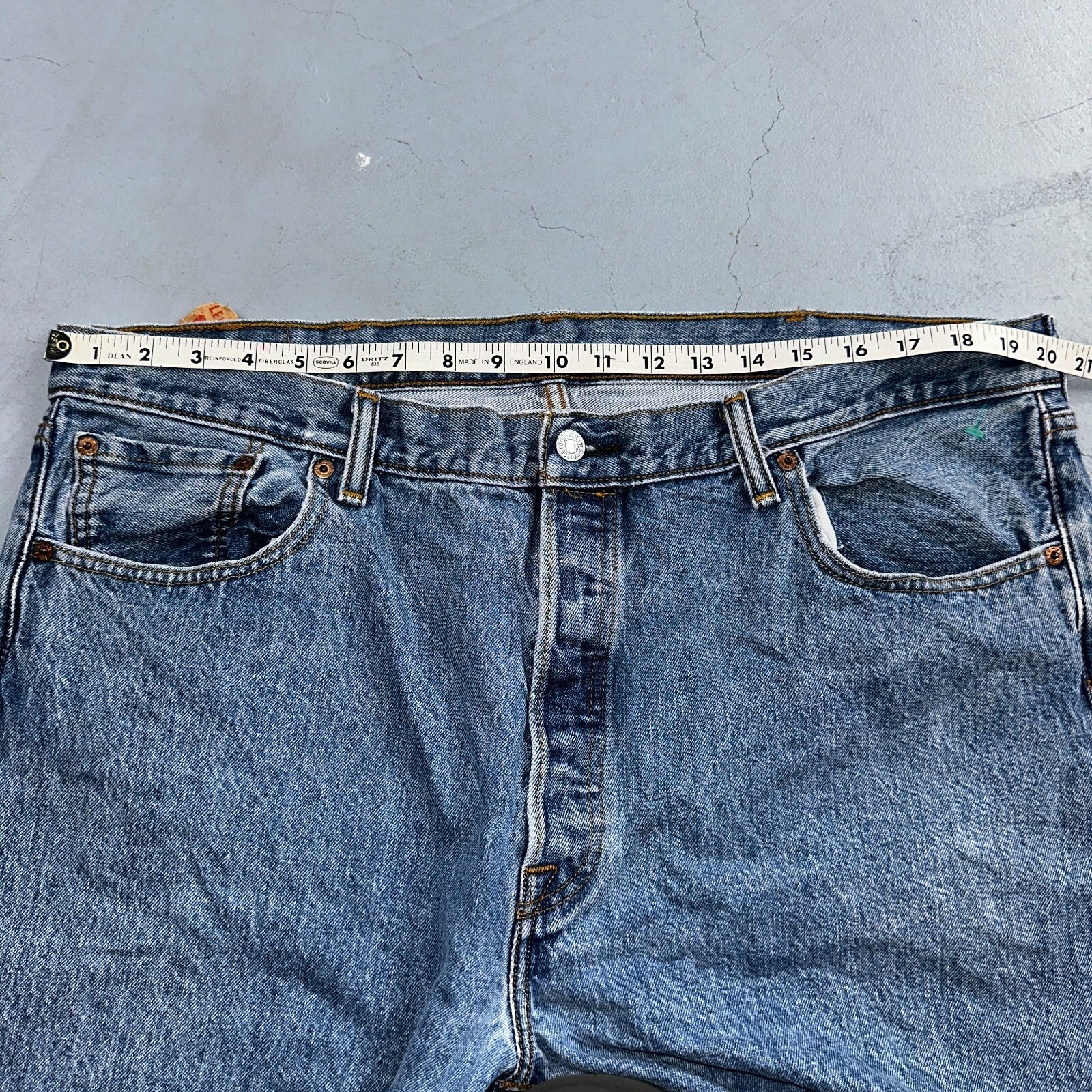 Levis 501 Y2K XX Straight Leg Jeans Blue VTG Light Wash 40x32 Act 40x30