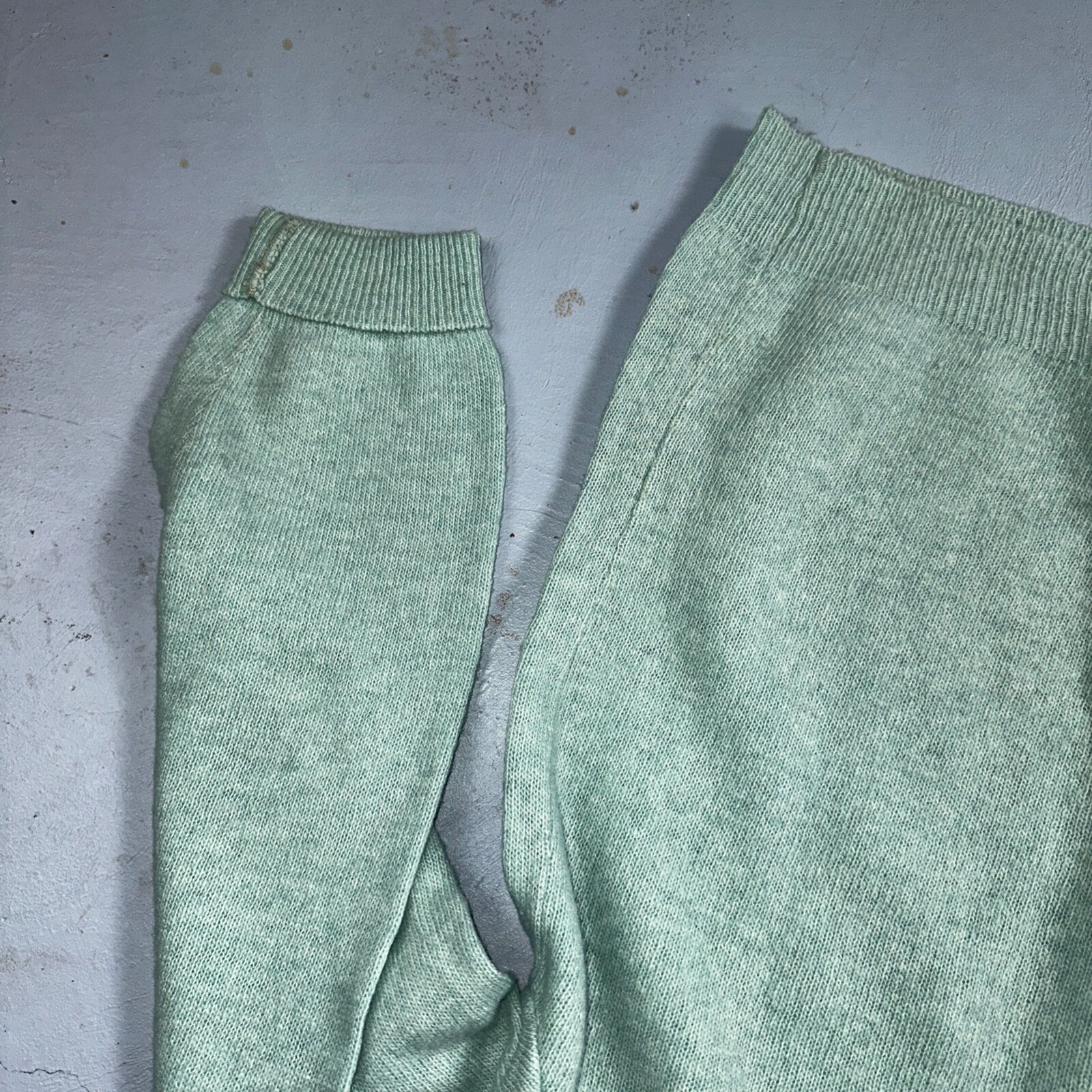 Lord Jeff Hampshire VTG 50s Knit XL Teal Green 1950s 60s Rockabilly Wool