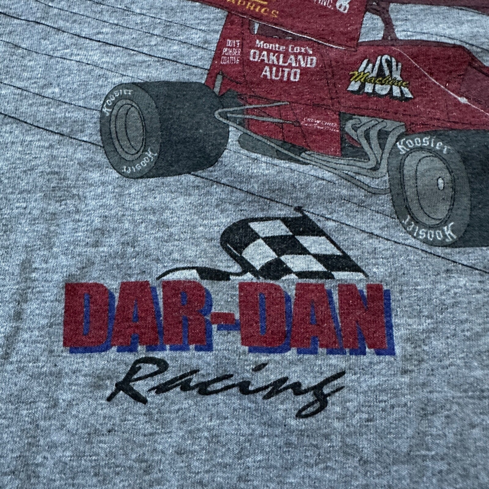 Andy Alberding Racing Nascar VTG T Shirt Y2K Grey Large Oakland Auto Promo Cool