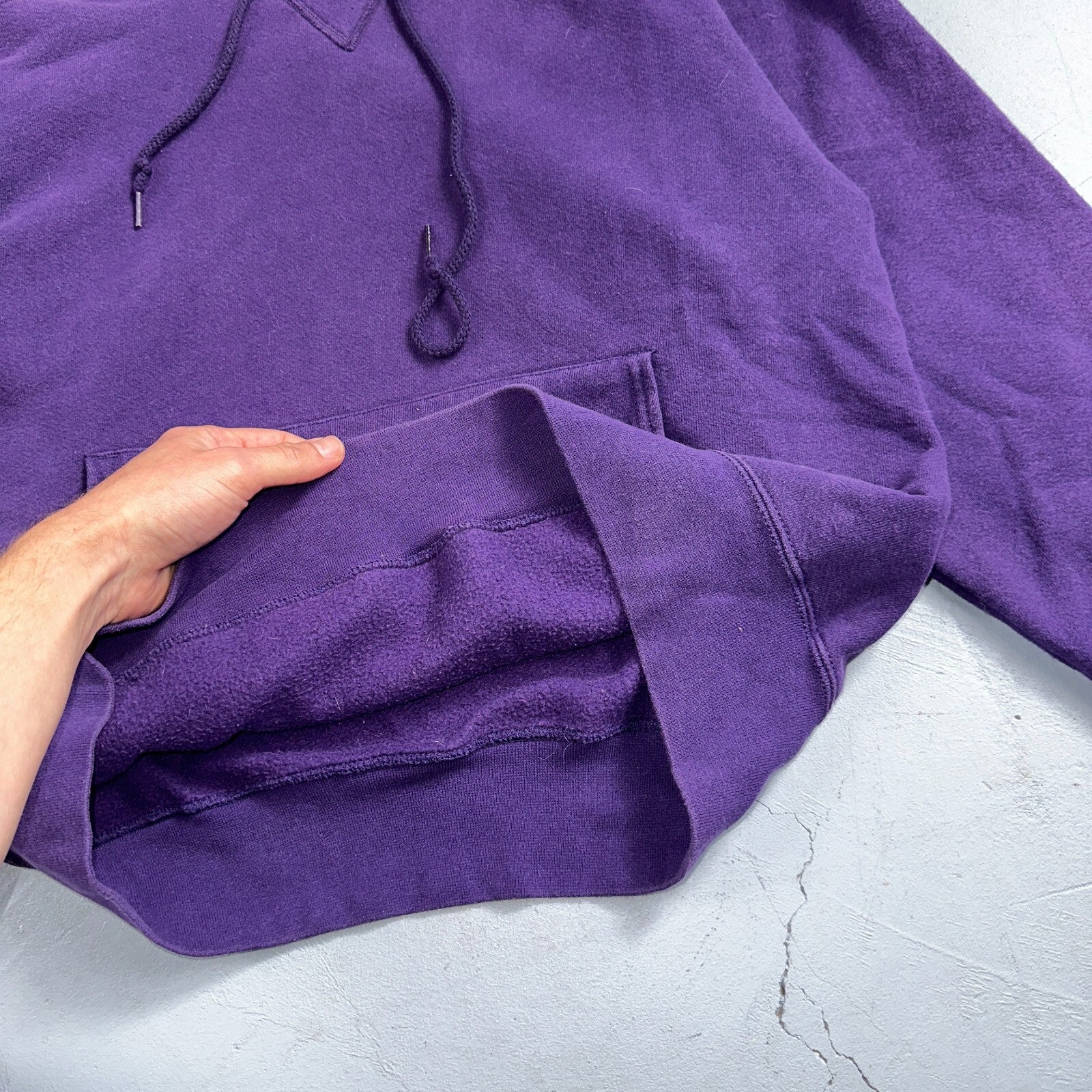 Vintage Pro Spirit Hoodie Adult M Purple Pullover Sweatshirt Made USA Mens 80s