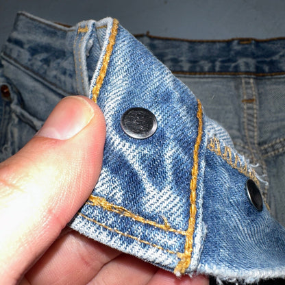 Levis 501 Vintage 90s USA XX Straight Leg Jeans 34x36 Light Wash Act 30x31