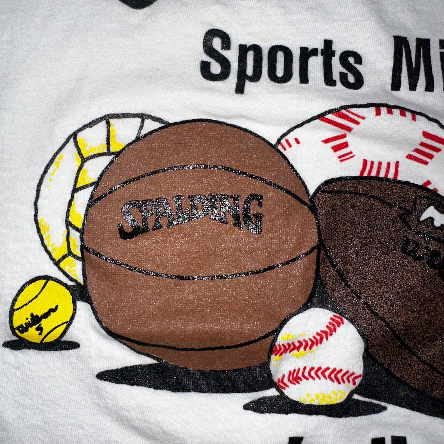Got Balls Spalding Basketball VTG T Shirt White Tank 80s Baldinis Casino Nevada