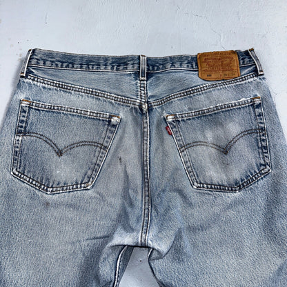 Levis 501 Vintage 90s XX Straight Leg Mexico Jeans 38x34 Light Wash Act 35x31