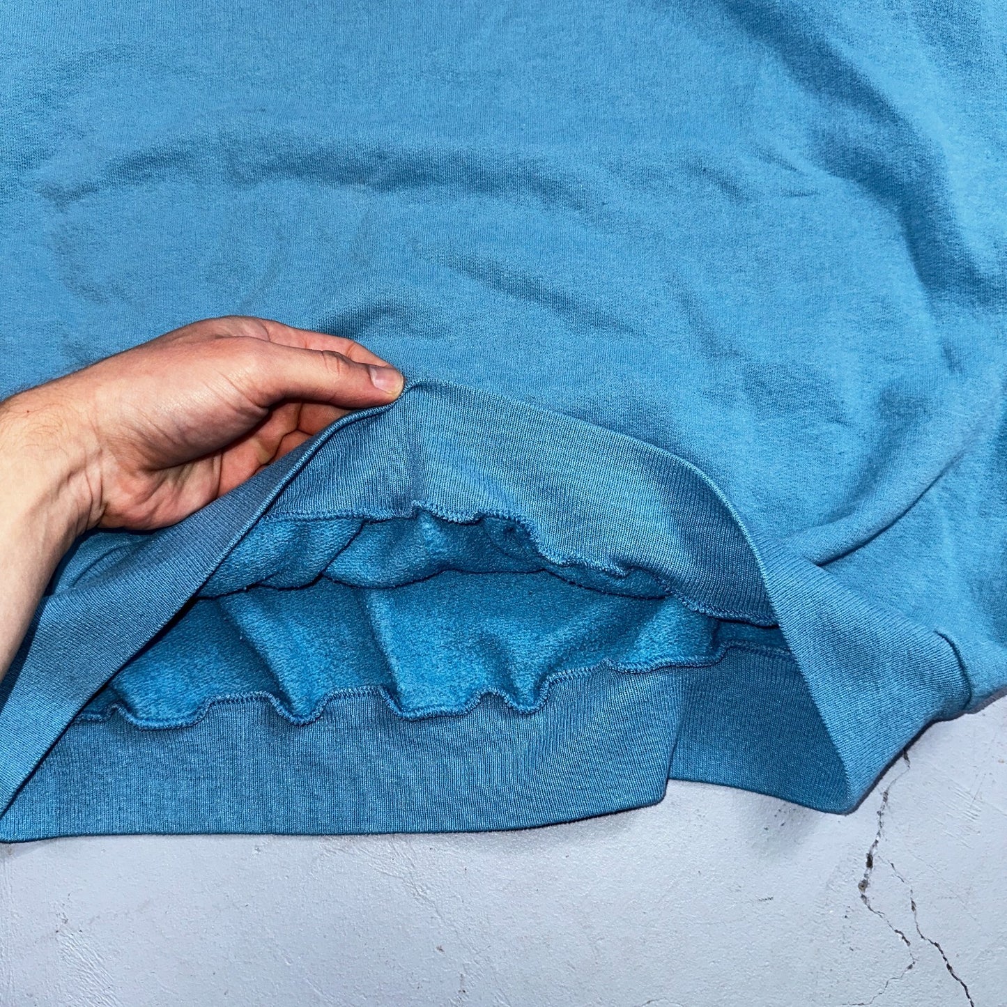 Vintage Crew Neck Sweatshirt 90s Women's Pullover Sweater Blue Hanes Her Way L