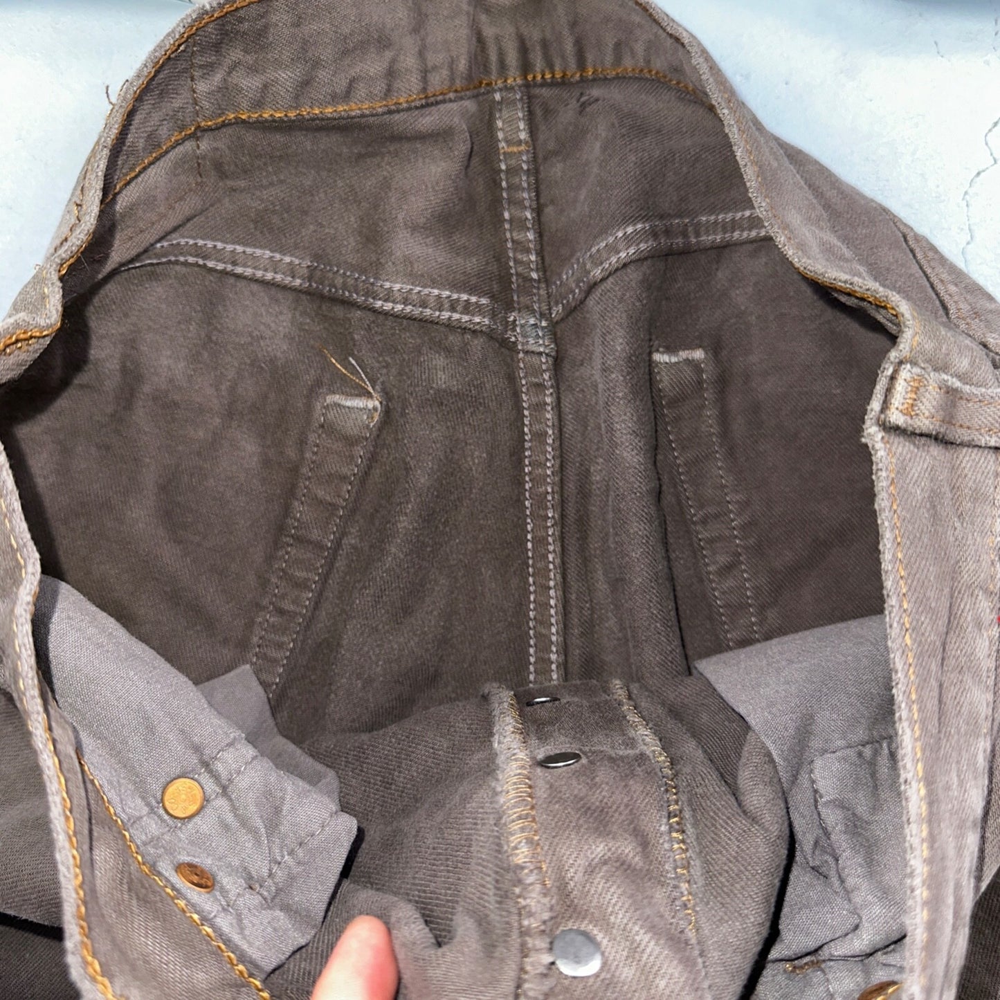 Levis 501 Vintage 90s USA XX Straight Leg Jeans Overdyed Brown 36x30 Act 33x29