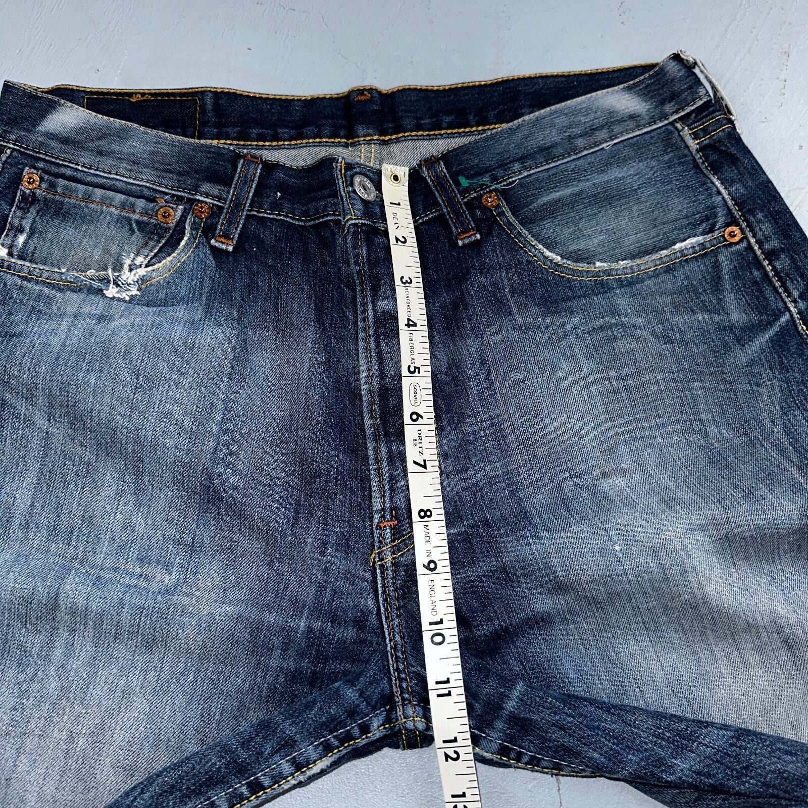 Levis 501 Vintage Y2K XX Straight Leg Jeans Blue Med Wash 34x34 Act 32x30