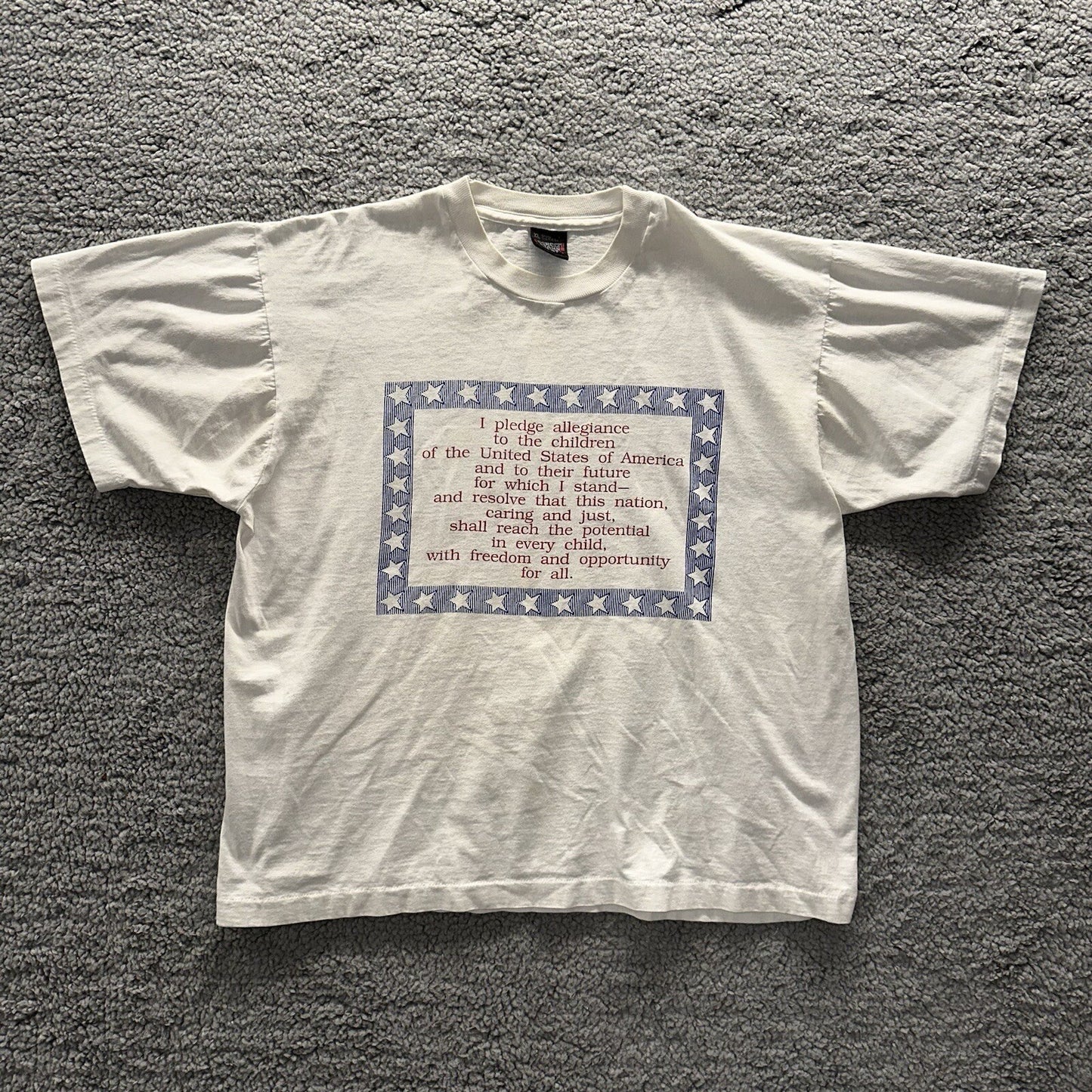Vintage Pledge Of Allegiance USA Anthom Children Love America 80s 90s Rare