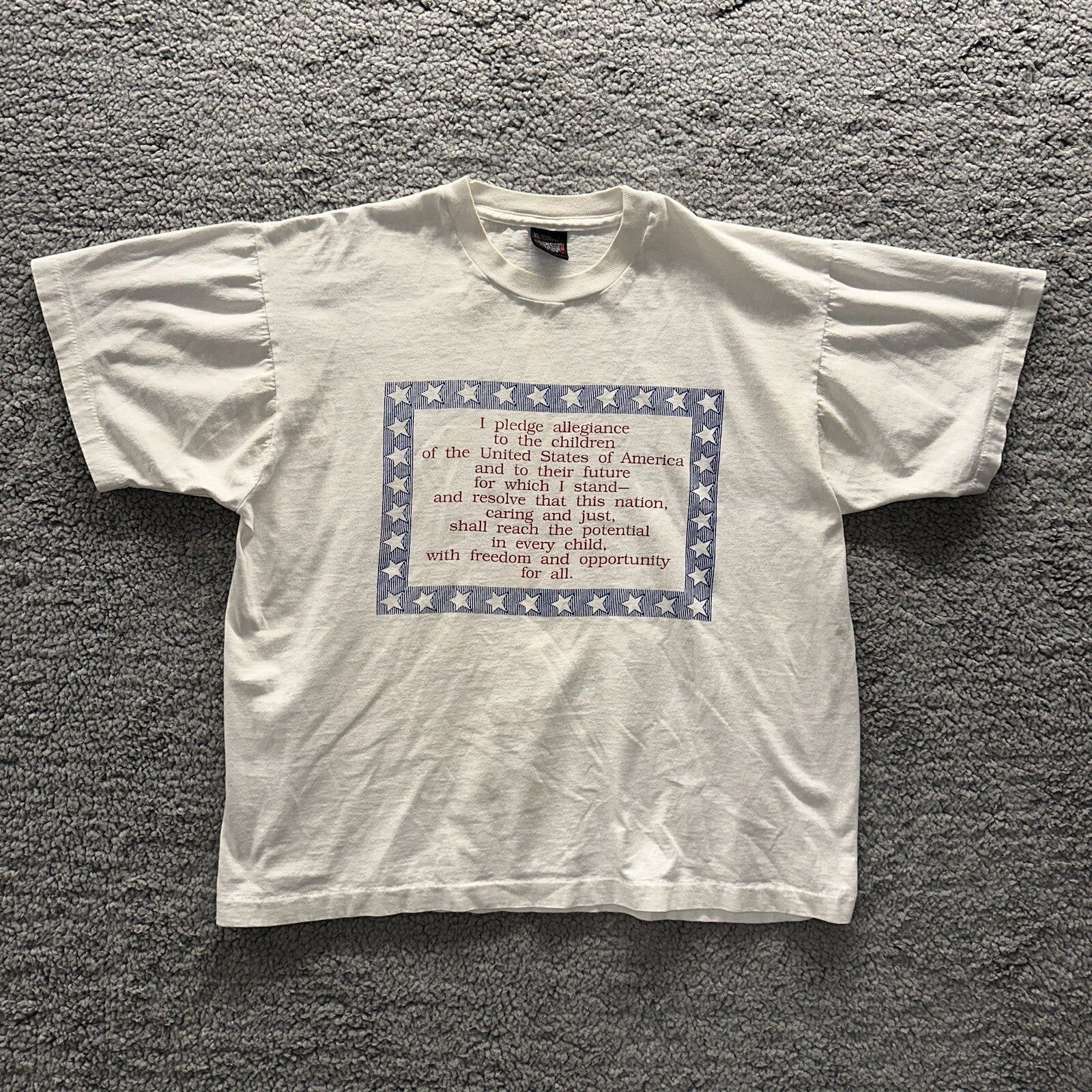Vintage Pledge Of Allegiance USA Anthom Children Love America 80s 90s Rare