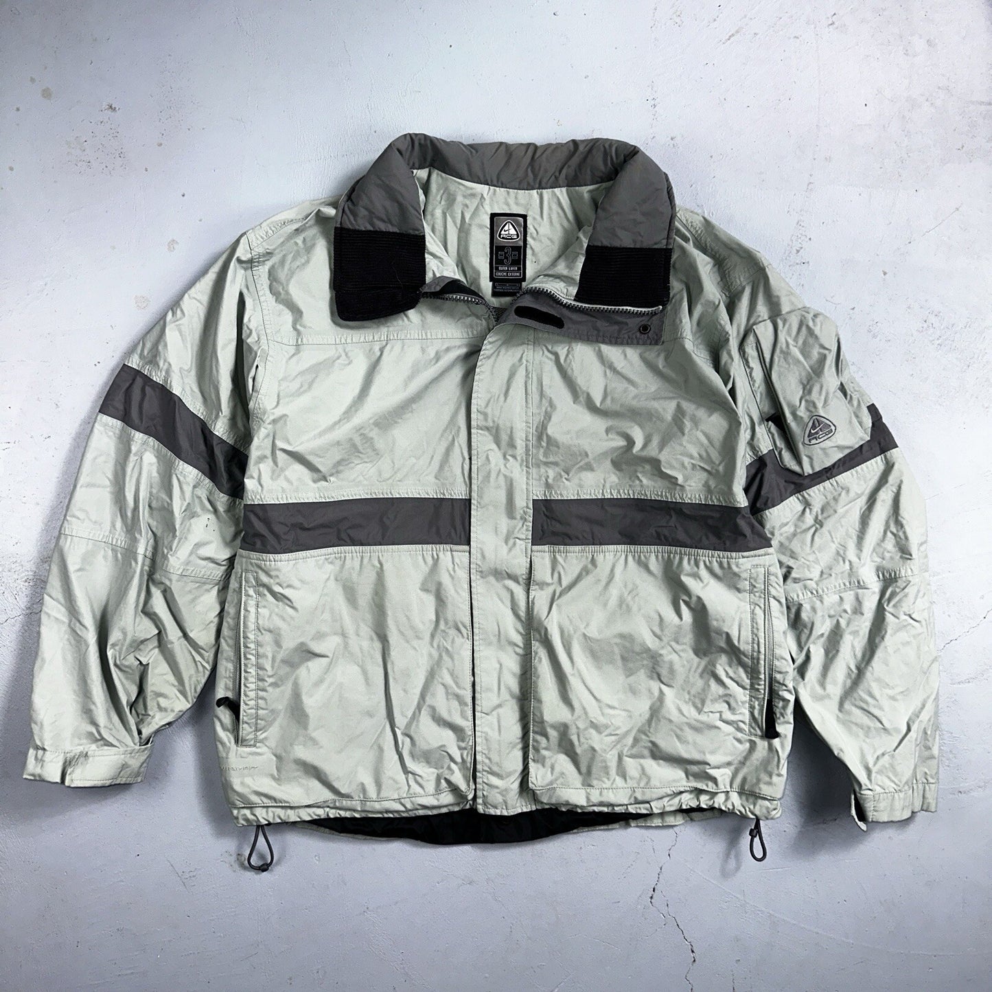 Nike VTG ACG Rain Jacket Storm Fit Anorak 90s Teal Hiking Ski Snowboard 3 Large