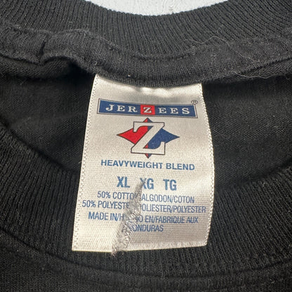 JERZEES Y2K VTG T Shirt Black No Print Lot 1 Basic Tee Simple 2000s