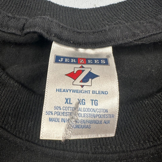 JERZEES Y2K VTG T Shirt Black No Print Lot 1 Basic Tee Simple 2000s