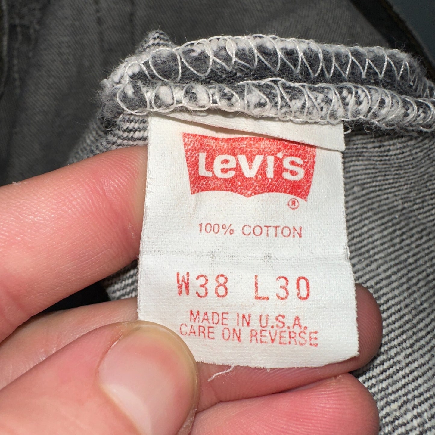 Levis 501 Vintage 90s USA XX Straight Leg Jeans Gray Light Wash 38x30 Act 36x29