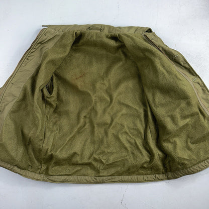 VTG 60s USN US Navy Military A-2 Intermediate Cold Weather Deck Jacket Stencil