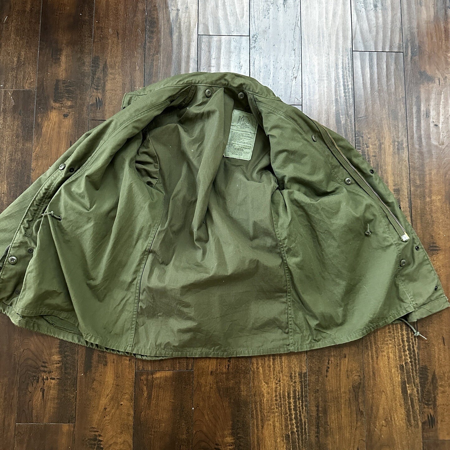 Vintage US Army 1980s Cold Weather Field Coat Jacket M-65 OG 107 Small 80s wwii