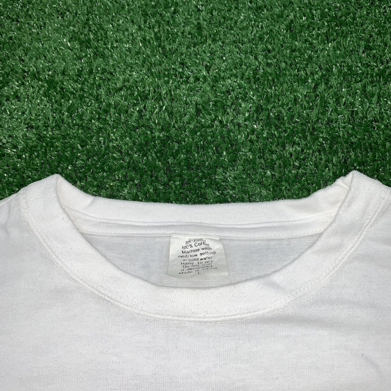 Vintage T Shirt Basic White L Blank Lot Tee Rap 80s 90s No Print Essential 