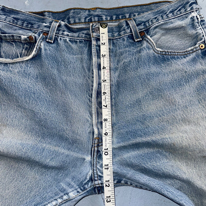 Levis 501 Vintage 90s USA XX Straight Leg Jeans Blue Light Wash 38x36 Act 34x31