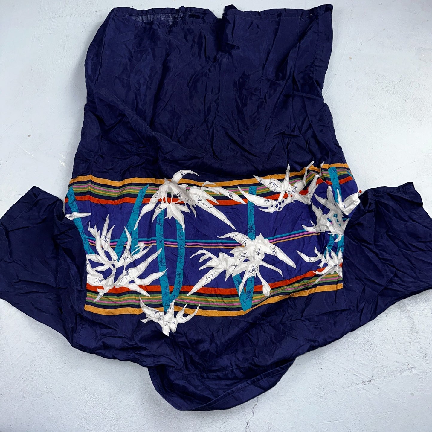 OP Ocean Pacific Sunwear Men's M Aloha Shirt Button-Up Floral Blue 70s 1970s